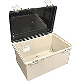 BUD Industries NBF-32218 Plastic Indoor NEMA ABS Poly Blend, 11.99" L x 7.99" W x 6.40" D, Gray