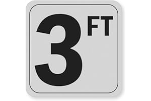 AOOCY 3FT Pool Depth Stickers, Anti-Slip Vinyl Markers - 6x6 Inches, Waterproof, Safety Number Signage for Swimming Pool Decks (3 ft)