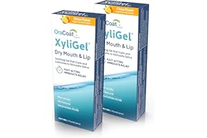 OraCoat XyliGel, Dry Mouth Gel, Soothing Citrus Oral Gel with Xylitol, Lip Moisturizer for Very Dry Lips, Lip Hydration, Sugar-Free Relief, 1.7 Fl Oz, 2 Pack
