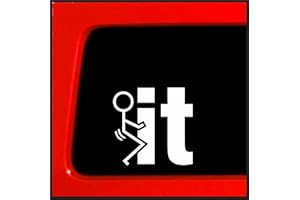 Sticker Connection | FK IT | Bumper Sticker Decal for Car, Truck, Window, Laptop, Toolbox, Hardhat, Auto | 3.7"x3.7" (White)