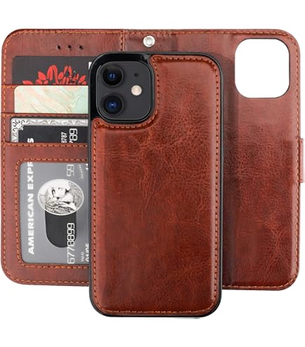Amazon.com: ZZXX for iPhone 12 Mini Wallet Case with Card Slot