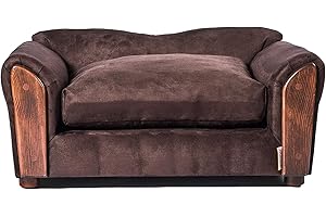 Moots VIP Microsuede Oak Pet Couch, Brown, Small