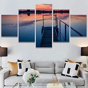 SIGNWIN 5 Panel Canvas Wall Art Modern Art...