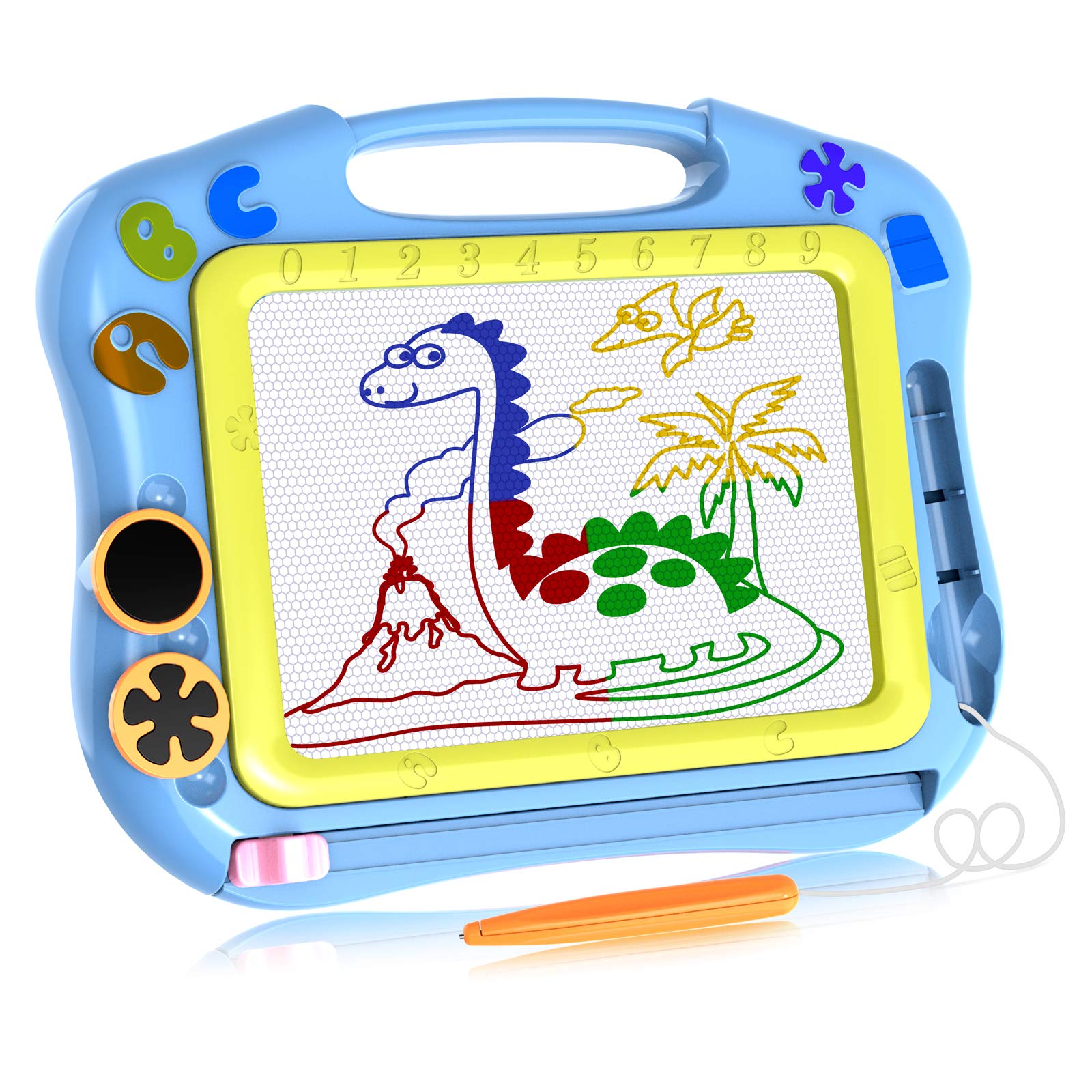Magna Board Gift for 1-3 Year Old Boys, Sketching Pad Boys Toys Age 1 2 3 Birthday Present for 1-3 Year Old Boys Toys 3 Year Old Girl-Boy Travel Size Toys for Kids
