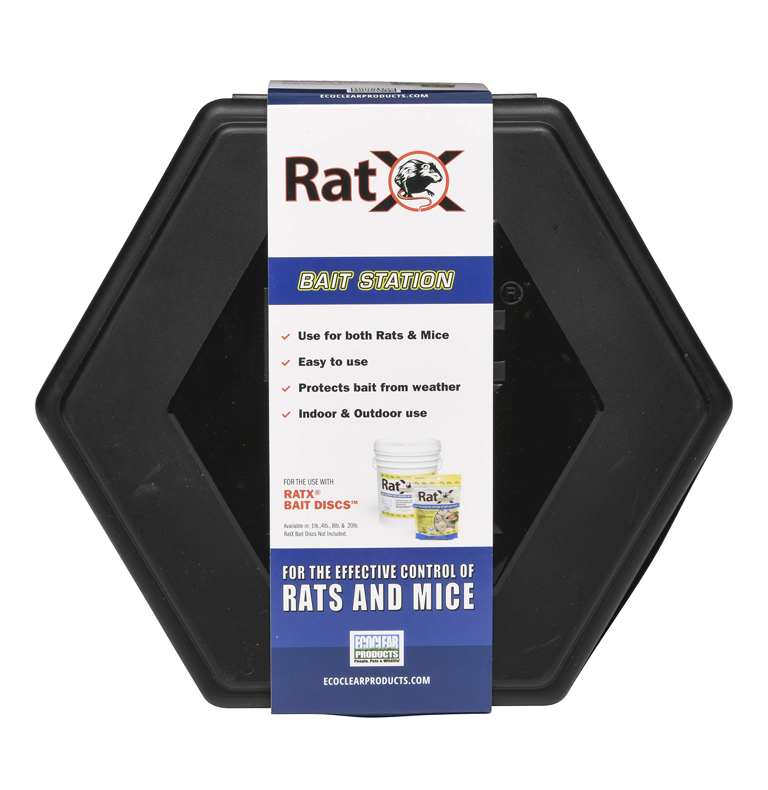 Photo 1 of RatX EcoClear Products 620301-3D, Rodent Station, Plastic, Small Size Suitable for Mice Weatherproof Rat/Mouse Bait Box, Multi
