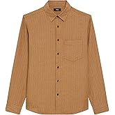Theory Mens Theory Men's Irving Long Sleeve Button Down Woven in Summer Stripe Linen