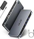 16 IN 1 acer Thunderbolt 4 ドッキングステーション Amazon.com: Acer Thunderbolt 4 Dock, 16 in 1 DisplayLink Docking