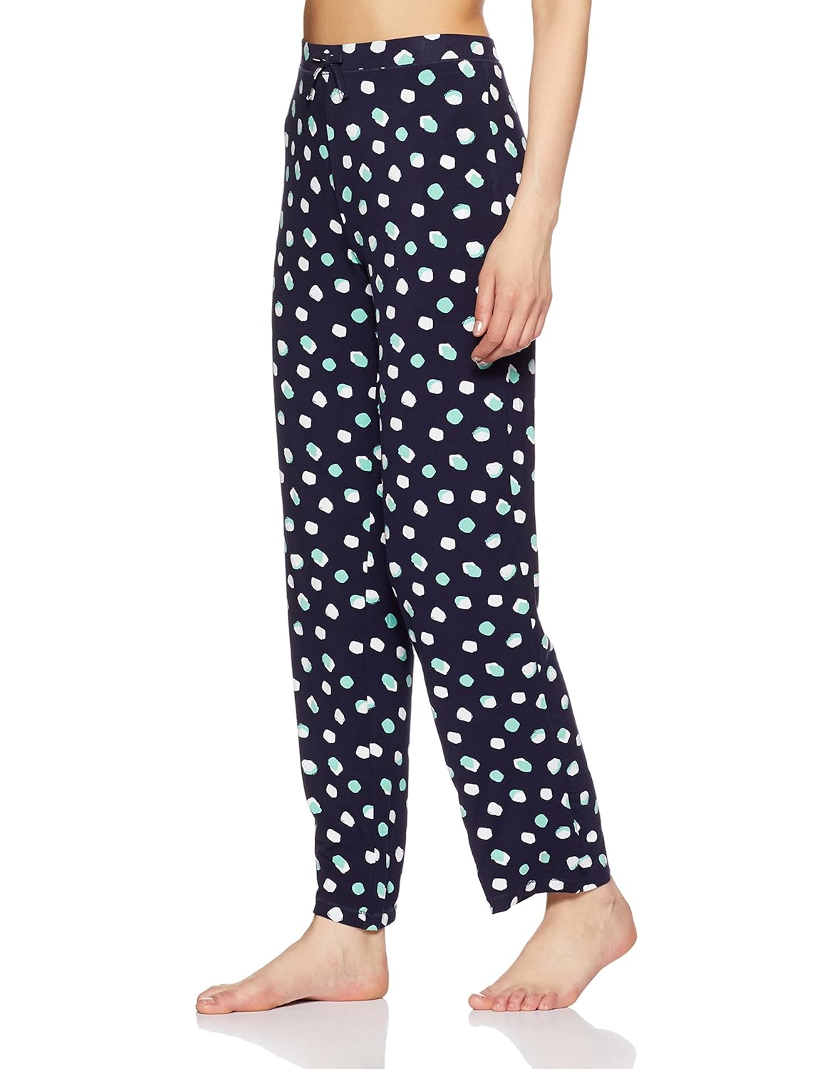marks & spencer women's printed pyjama bottom (1276p_navy mix_m)