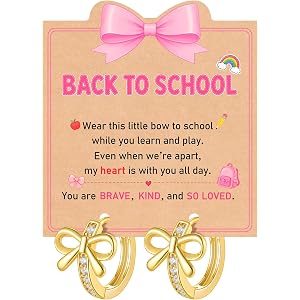 Kidbbi Bow Earrings Back to School Gifts for Kids Girls