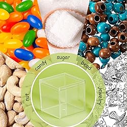Blulu 8 Pieces Clear Acrylic Plastic Jewelry Box