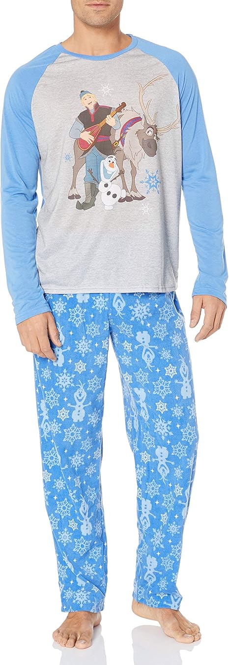 Disney Men's Frozen Holiday Family Sleepwear Collection, Snowflake Blue (Adult), M at Amazon Men 