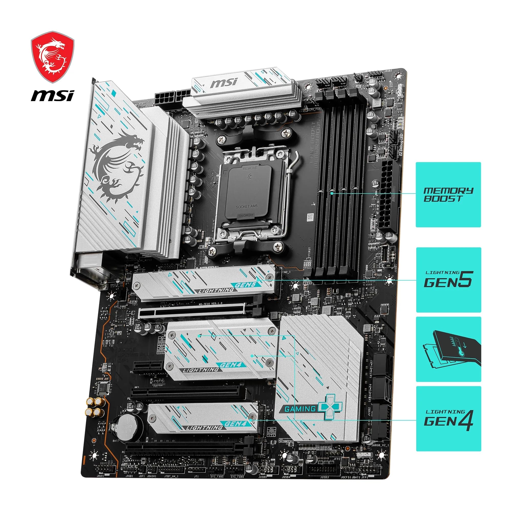 MSI X670E Gaming Plus WiFi installed in a PC case