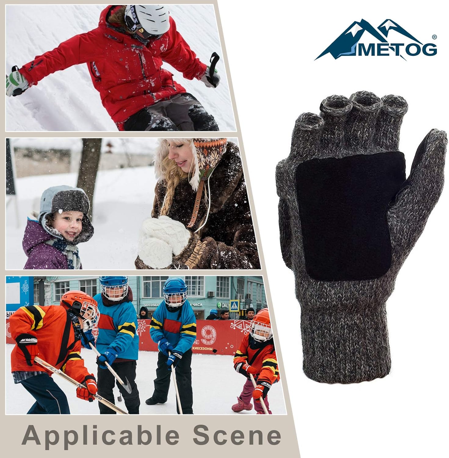Metog Suede Thinsulate Thermal Insulation Mittens, Gloves at  Men’s Clothing store