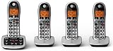 BT 4600 Cordless Landline Phone Quad Handset Big Buttons Nuisance Blocker