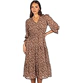 Petal & Pup Womens Simone Midi Dress - Camel