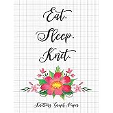 Eat. Sleep. Knit. Knitting Graph Paper: Knitting Graph Paper Blank Notebook: 4:5 Ratio