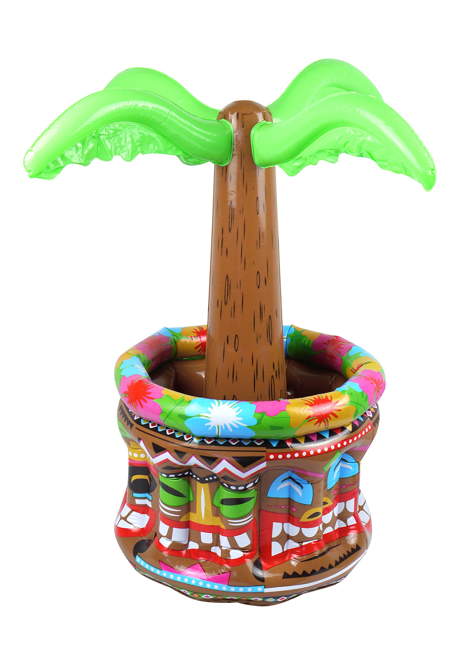 Henbrandt Inflatable Palm Tree Cooler 66cm Blow Up Tropical Palm Tree Drinks Cooler Summer Fun Hawaiian Party Decorations Inflatable Ice Bucket Accessories Cocktail Night Party Decorations