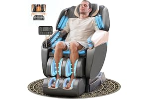 Notired Massage Chair Full Body, 4D SL-Track Zero Gravity Massage Chair Shiatsu Recliner with Mat, 9 Pre-Set Auto-Programmed, Body Scan, Airbag Massage