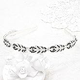 Oriamour Rhinestone Crystal Wedding Headband Bridal Headpieces Simple Design Bridal Headband