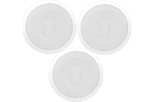 Pyle PWRC82 8 Inch 2 Way Indoor/Outdoor Waterproof Ceiling Speakers, (3 Pack)