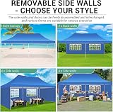 COBIZI 3x6m Pop Up Gazebo Tent with Removable Sidewalls, Light Blue view 5