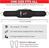 AQF Dipping Belt Weight Lifting Chain Neoprene Backed 36" Chain view 2