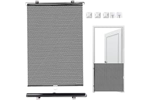 Retractable Baby Gates 15.74 Inch Tall - 49.21 in Extra Wide Retractable Safety Baby Gate Or Mesh Dog Gate - Secure Closure -