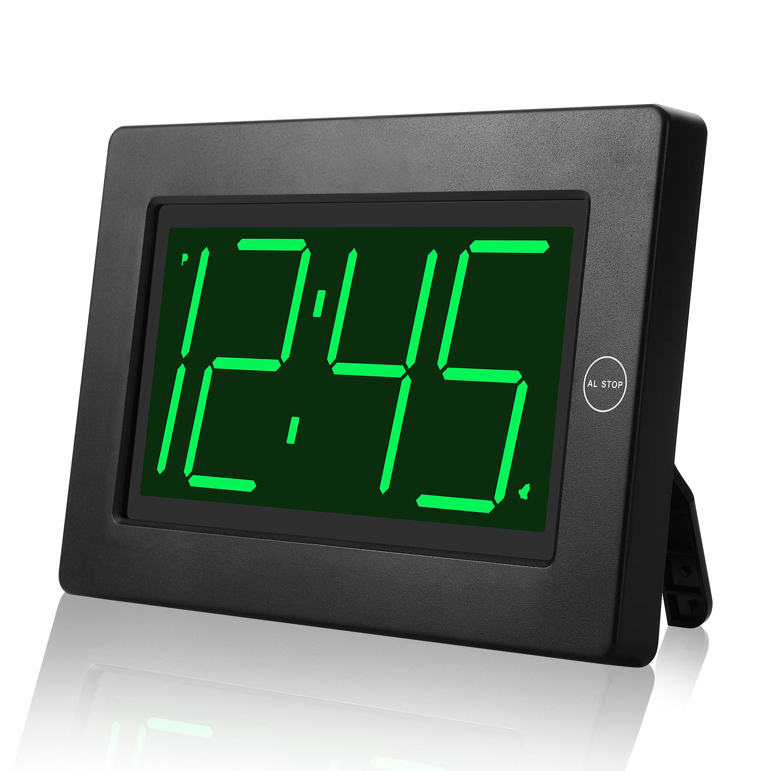 Photo 1 of KWANWA Alarm Clock, Wall Clock, Digital Clock, 3" LED Digit Display, Battery Operated, Adjustable Brightness, Auto Night Mode, Auto Alarm Volume Increasing, Wall-Mount & Table-top