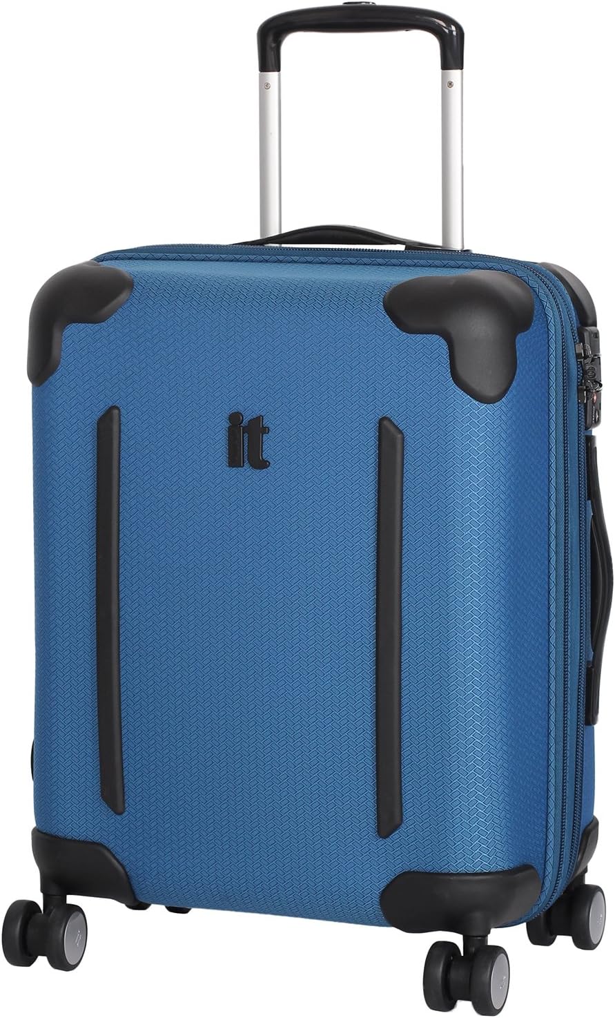 IT Luggage Suitcase, 54 cm, 43 Liters, Blue/Black Amazon.co.uk Luggage