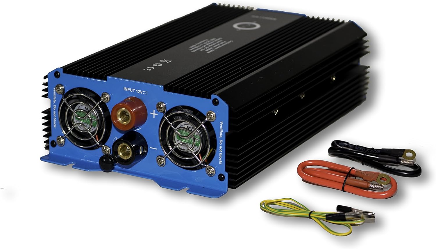 Halo Automotive 1500 Watt Power Inverter 12V DC to 110V AC 3 Outlets and 2 USB Ports: Garden & Outdoor