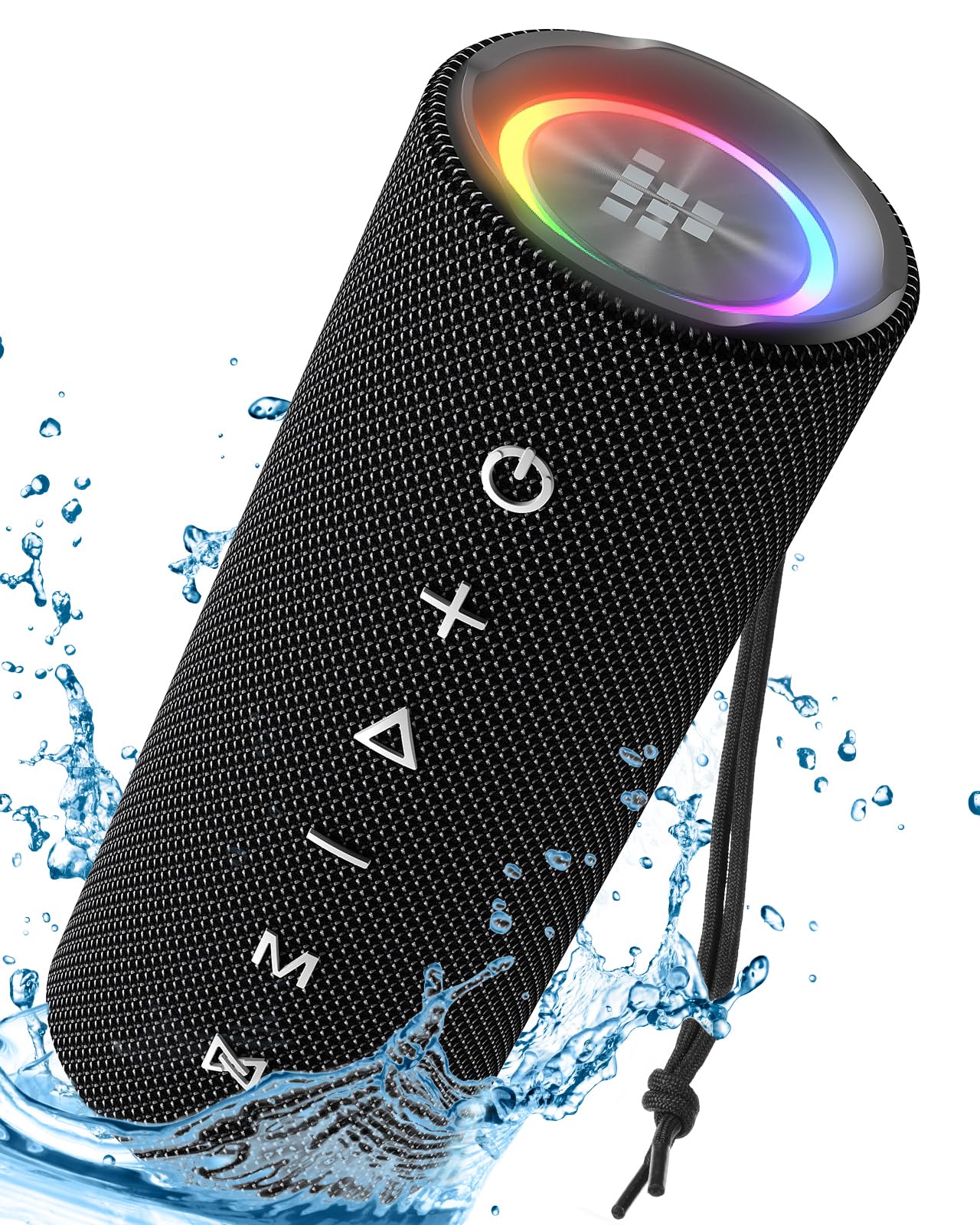 Tronsmart Mirtune C2 Portable Bluetooth Speakers,360°Surround Sound 24W HD Sound and Deep Bass, IPX7 Waterproof, 24H Playtime, LED Lights, Stereo Pairing with TF/AUX for Travel Outdoor Home Party