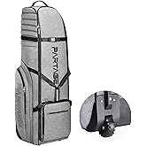 Partage Golf Travel Bag with Wheels, Golf Travel Case for Airlines, 900D Heavy Duty Oxford -Black