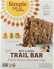 Simple Mills Peanut Butter Chocolate Chip Bar 5pk, 7.9 OZ