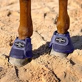 Harrison Howard Horse Bell Boots Equine Ballistic Hoof Overreach Bell Boot | Breathable &amp; Shock-Absorbing Neoprene, Hoof Overreach Protection, Impact Guard Bell Boot, Sold as Pair