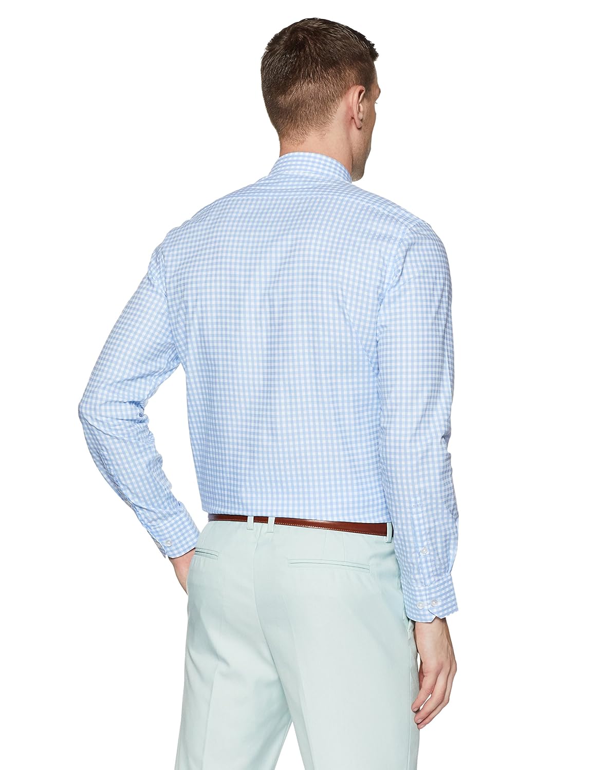 arrow men's checkered slim fit formal shirt