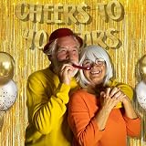 Glitter Gold Foil Fringe Curtain Backdrop 2Pcs 1m x 2.5m view 9