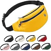 Frenou Fanny Pack For Women And Man Crossbody Bag Cross body Bag With Adjustable Strap For Travel Running Hiking Walking Workout Yellow