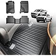TripleAliners for 2024 2023 Colorado & Canyon Floor Mats Crew Cab 1st & 2nd Row All Weather TPE Material Front Rear Full Set Liners Compatible with Chevy Colorado/GMC Canyon 2023-2024 Accessories