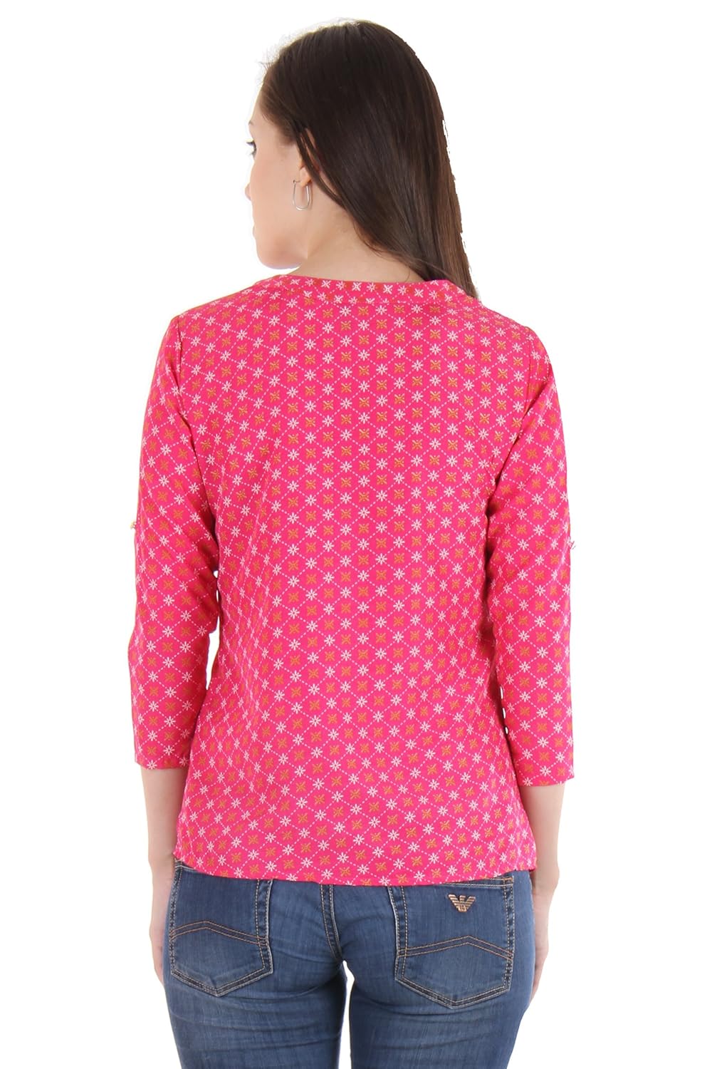 vvoguish pink printed top
