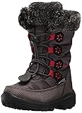 Kamik Girls' Ava Snow Boot, Charcoal/Rose, 9 Medium