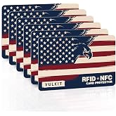 VULKIT RFID Blocking Cards 6 Pack Contactless Protection for RFID/NFC Anti-Theft Esssentials for Travel, Shopping &amp; Business Occasions