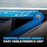 OX Tools Pro Tuff Folding Rule Cyan 600mm ABS Plastic Ruler Carpenters view 3