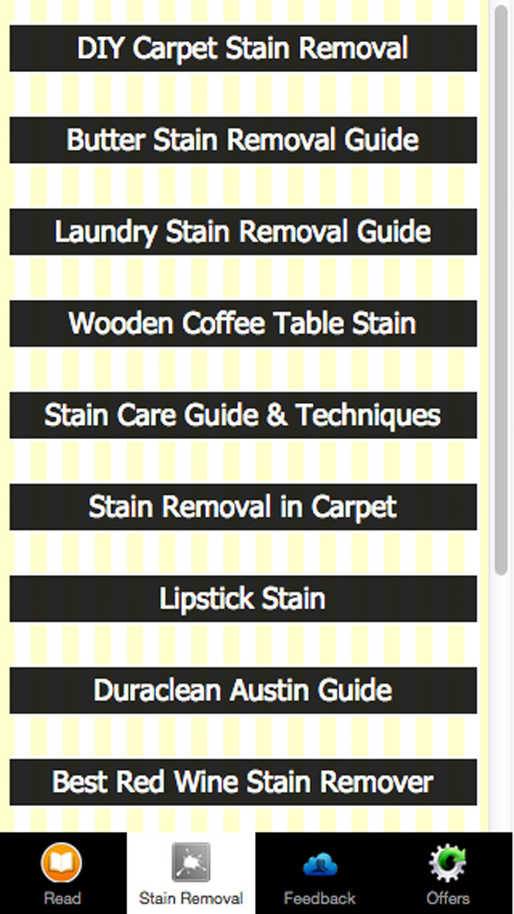 Stain Removal Guide