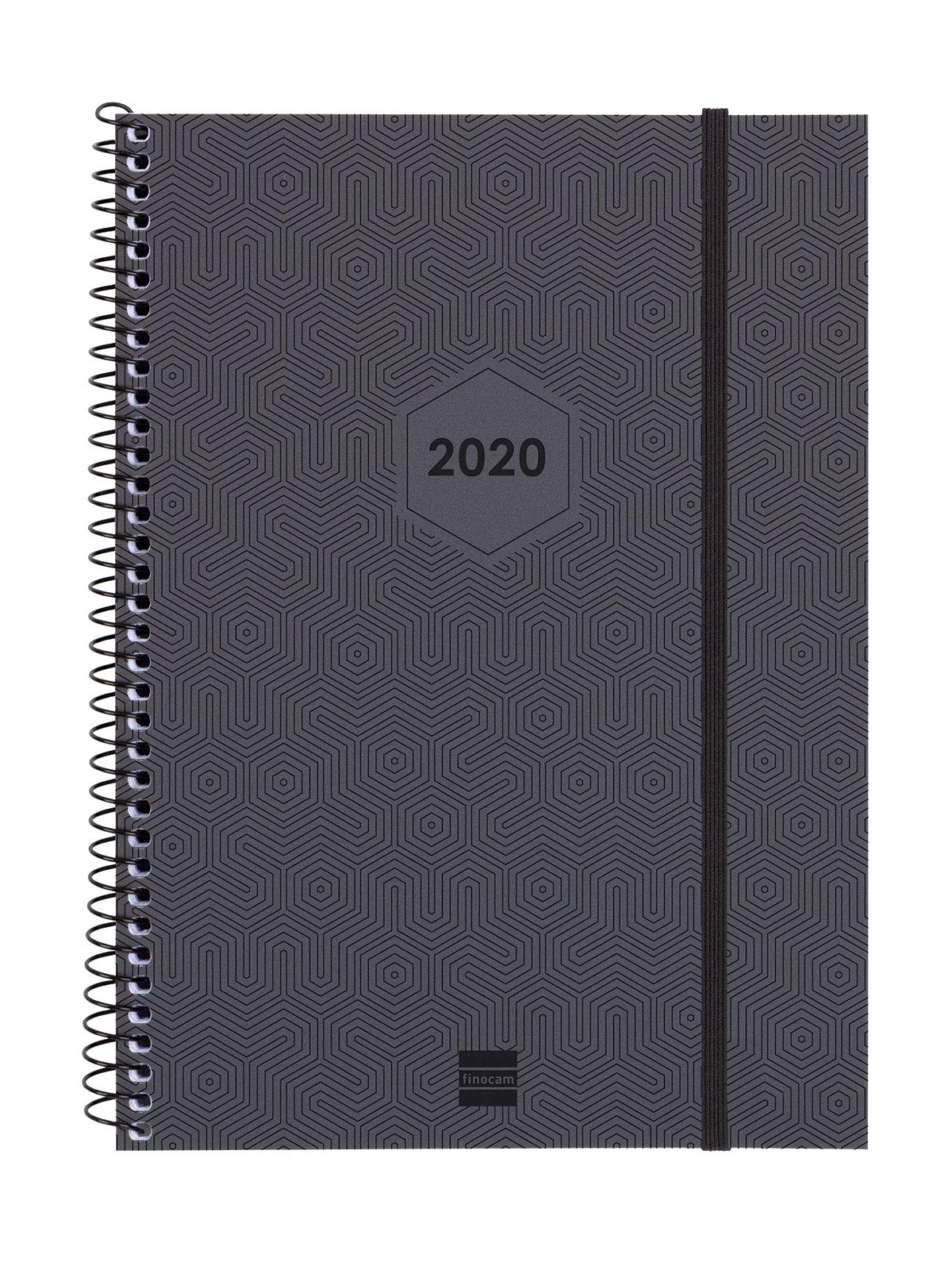 Finocam – Agenda 2020 Week View Landscape Spiral Future Dark Grey Portuguese