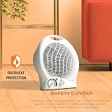 Daewoo 2000W Upright Fan Heater with Thermostat and Safety Cut Out view 5