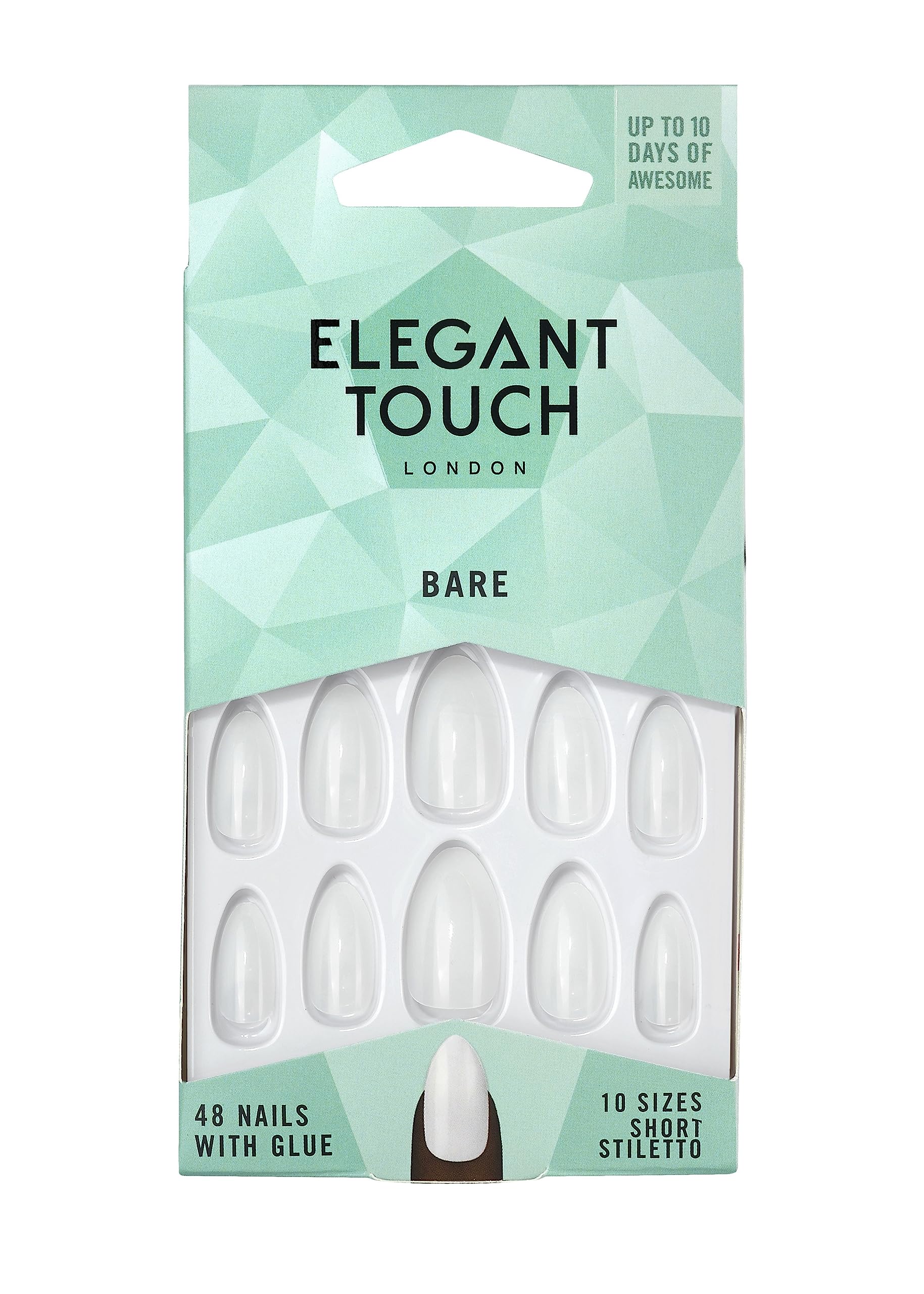 Elegant Touch Bare Nails Short Stiletto