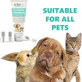 PetSol Dental Care Kit for Dogs & Cats Toothpaste 100g with 3 Brushes view 5