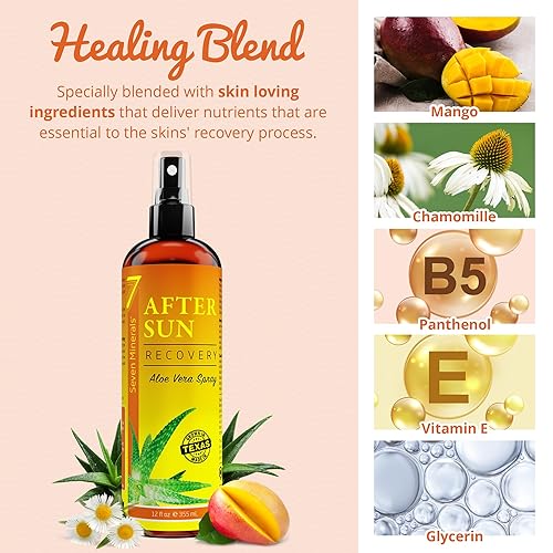 Seven Minerals NEW After Sun Solar Recovery Spray with Aloe Vera - For Skin  & Face with Instant Sunburn Relief. Unlike Regular Aftersun Spray With  Mango & Chamomile (12 Oz) in Kenya |