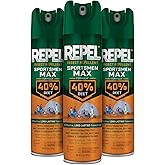 Repel Sportsmen Max Mosquito &amp; Insect Repellent 6.5 Oz, 40% DEET, 3 Pack | Repels Mosquitoes, Ticks, Gnats, Biting Flies, Chiggers &amp; Fleas, Long-Lasting Bug Spray, For Outdoor &amp; Active Families