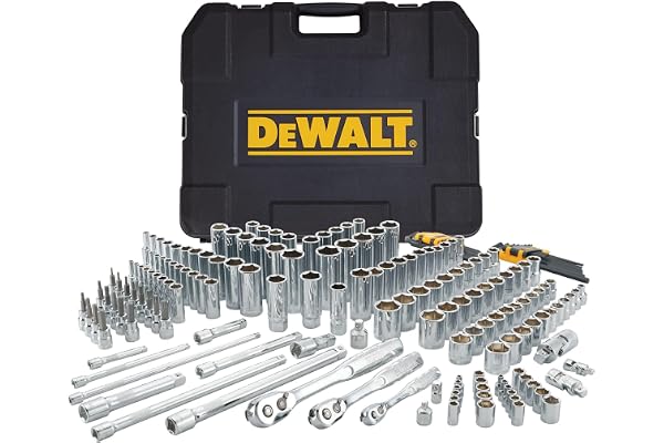 DEWALT Mechanics Tool Set, SAE and Metric, 1/2, 1/4, 3/8 Drive Sizes, 192-Piece (DWMT75049)